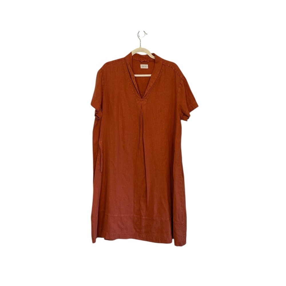 Poetry Midi Linen Dress with Pockets Size 16 - Picture 2 of 5